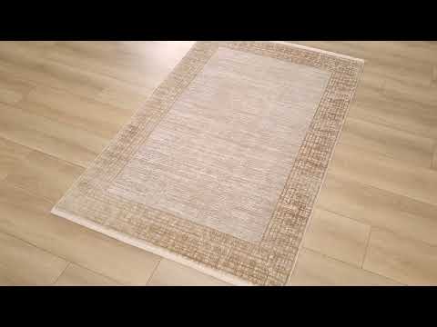 Fresco Dyed Series Framed Patterned Yellow Viscose Rug — review video cover image