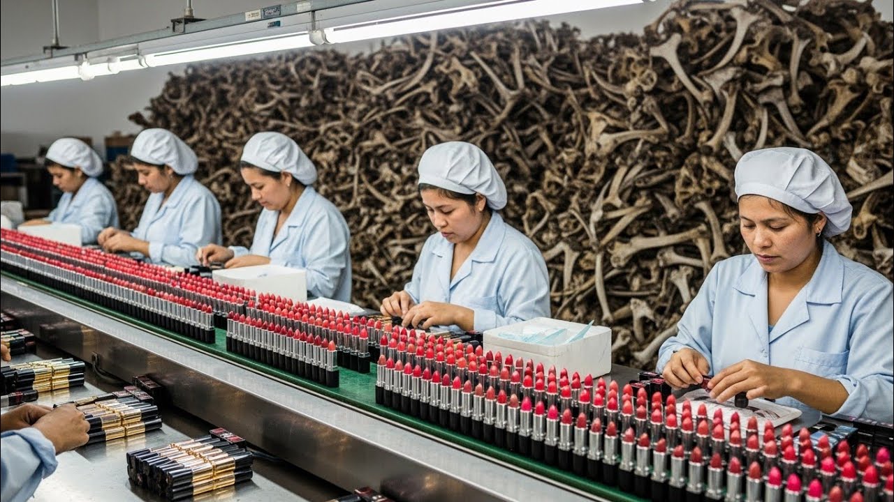 Inside the Factory – (Full Process) How Million-Dollar Bone-Ash Lipstick Are Made
