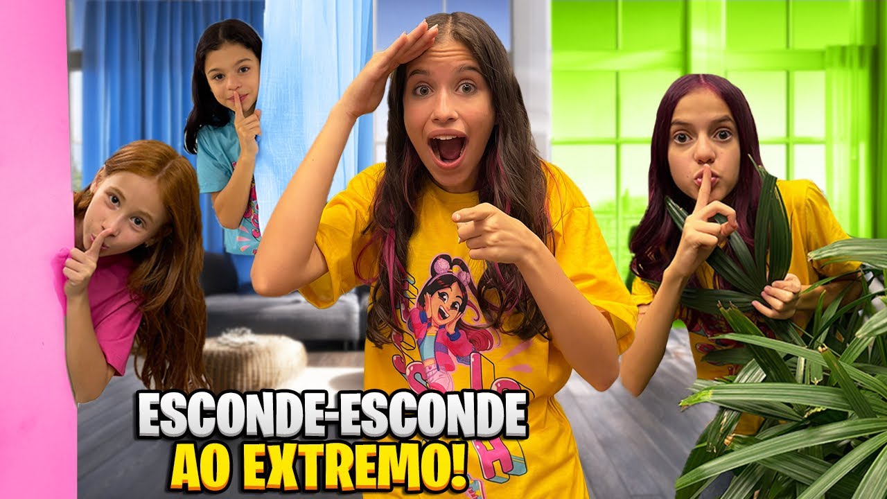 ESCONDE ESCONDE USANDO A COR SORTEADA !! QUEM SE ESCONDE MELHOR? ( Susu e família )