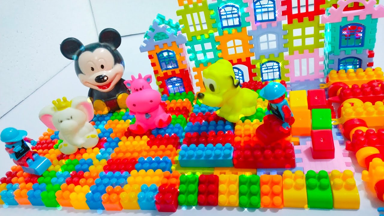 ASMR building blocks house satisfying block house vedio DIY marble