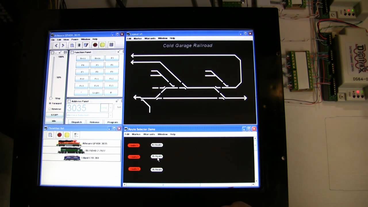 Model railroad Layout Control with JMRI and Touchscreen 