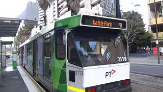 B2-Class Melbourne Tram (Comeng) - Departing from Docklands NewQuay D10 (Route 70)