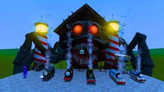 INSANE BATTLE IN THE FOREST! Train Eater &amp; Lighthouse Attack #gmod