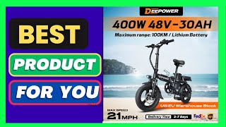 DEEPOWER 14&#39;&#39; Electric Bike Foldable Electric Pedal Assistance