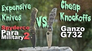 The Difference Between An Expensive Knife vs Cheap Knockoff:  Spyderco vs Ganzo