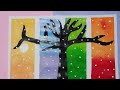 4 scenery with a tree | Drawing with acrylic paints | Disha Creative Crafts