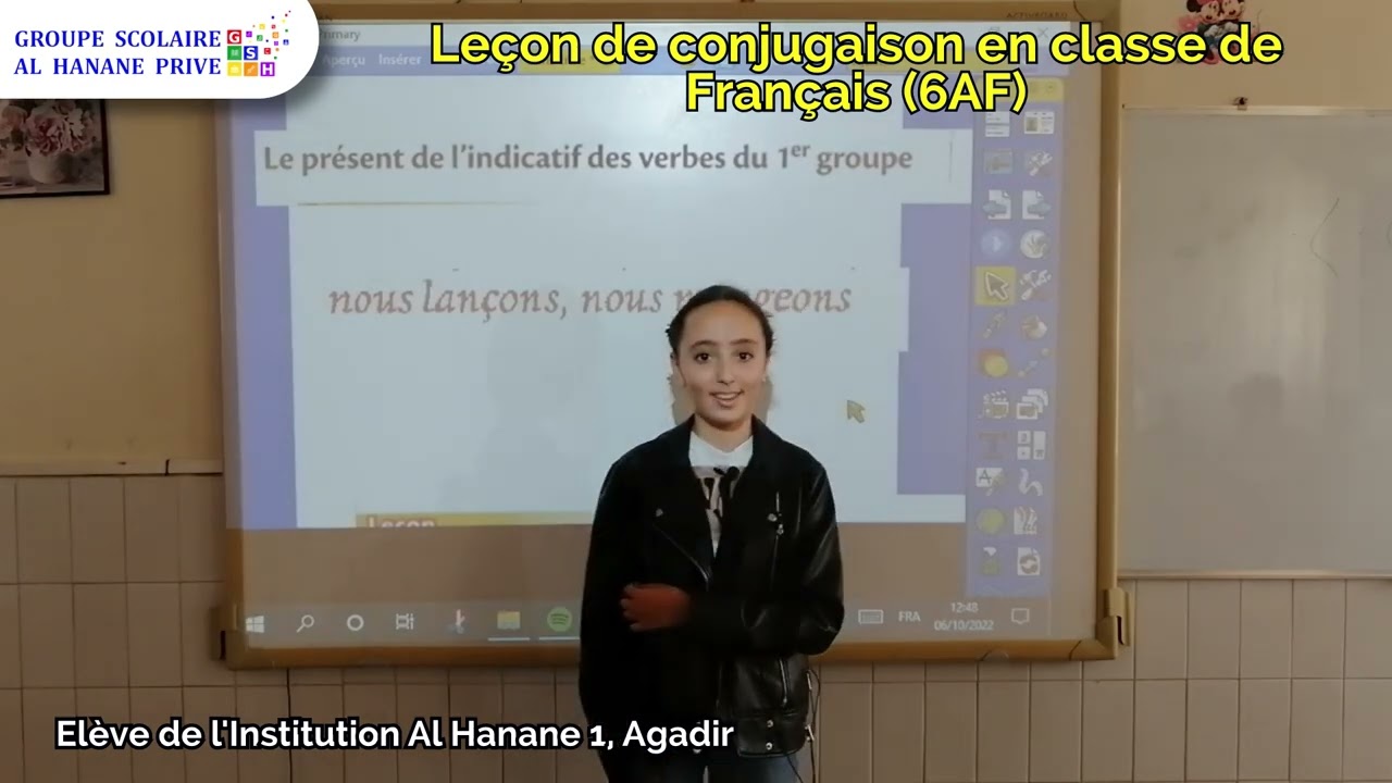 Découvrez au primaire Al Hanane : Une séance de conjugaison en classe de Français (6AF) !