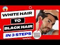 White hair to black hair in 2 easy steps           prematuregrayhair