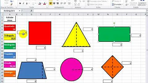 Como fazer cálculo de área no Excel?