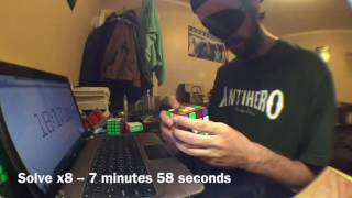 4x4 Rubik's Cube Solved Blindfolded! First ever success (25:05)