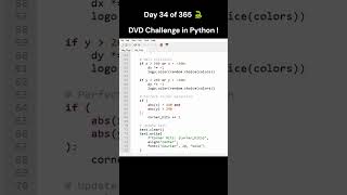 Can Python Hit the Perfect DVD Corner  📺 |  Day 34 of 365 🐍