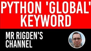 The Python 'global' keyword