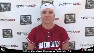 2023 Delainey Everett Pitcher And First Base Softball Skills   Firecrackers