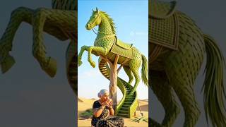Dadi's Mind-Blowing Palm Leaf Art! 👵🌿 Is This AI? 🤯 #Shorts #aiart #shortvideo #shortsfeed