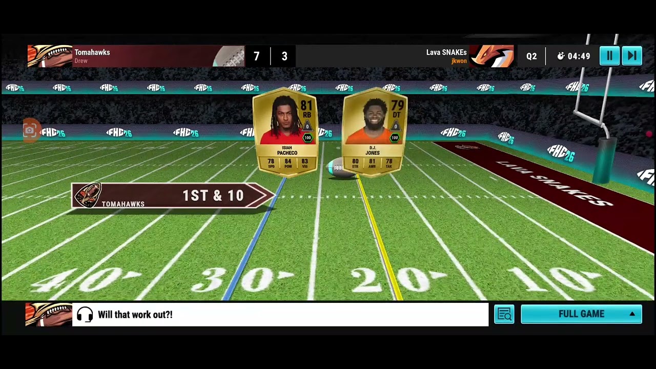 Lava snakes vs  Tomhawks