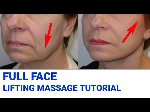 LIFTING MASSAGE TUTORIAL | Full face anti-aging lymphatic Drainage ...