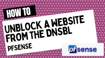 How to unblock a website from the DNSBL in Pfsense