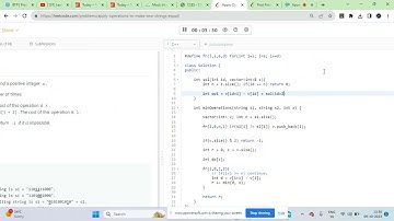 LEETCODE  WEEKLY OCNTEST 366 | C | 2896. apply-operations-to-make-two-strings-equal | 8.10.23