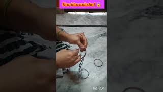 New idea unlocked 🔓/old bangles and safety pin turns into a clutcher holder ##reusebangles##diyidea