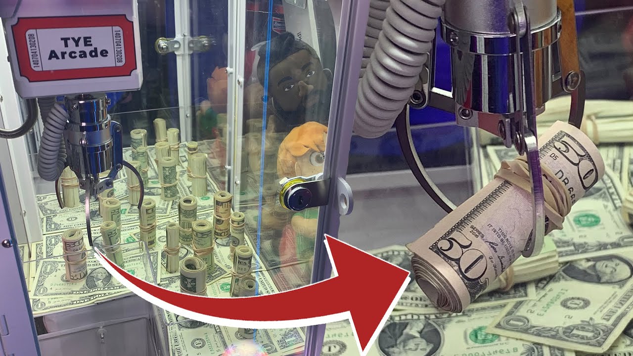 WON Rolls of CASH from The Claw Machine! YouTube
