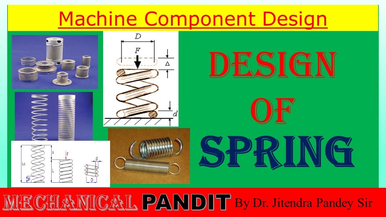 Machine Design (Lect. 25) Design of Open Coil Springs - YouTube