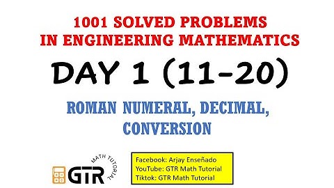 1001 SOLVED PROBLEMS IN ENGINEERING MATHEMATICS | Day 1 (11-20)