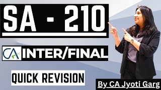 SA 210 Quick Revision | CA Inter - CA Final | By @CAJyotiGarg