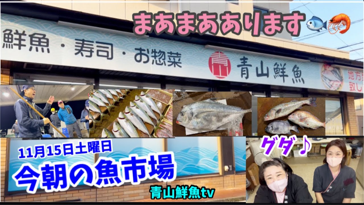 Not bad👌] This morning's fish market catch on Saturday, November