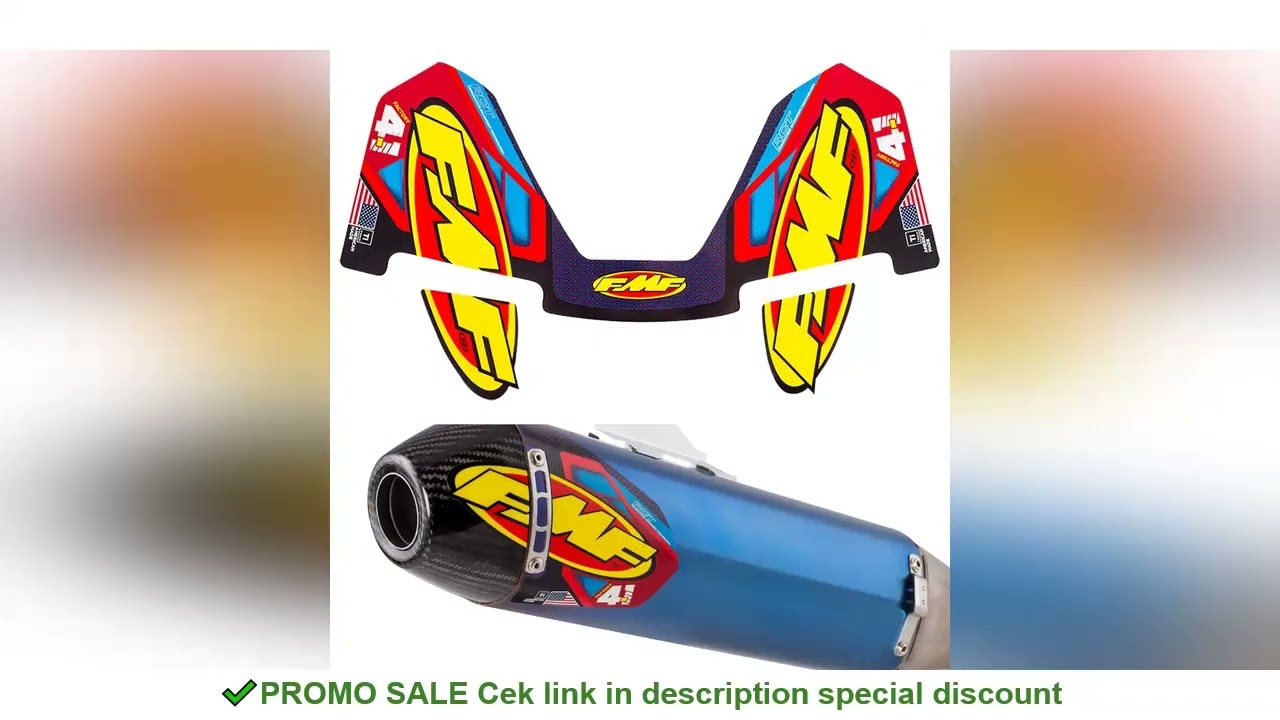26x15cm For FMF Sticker 4T Motorcycle Exhaust Muffler Pipe Decals Waterproof Universal for Motorbike