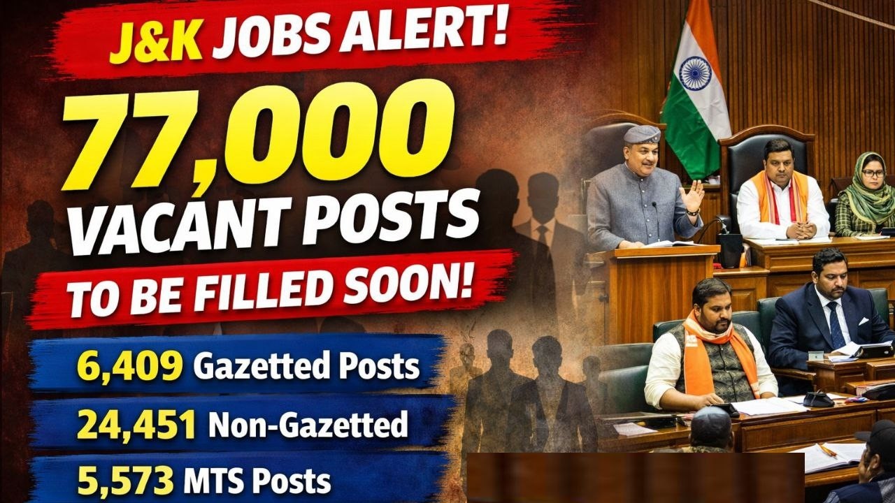 Breaking: 77,000 Vacancies in J&K | Big Govt Announcement in Assembly