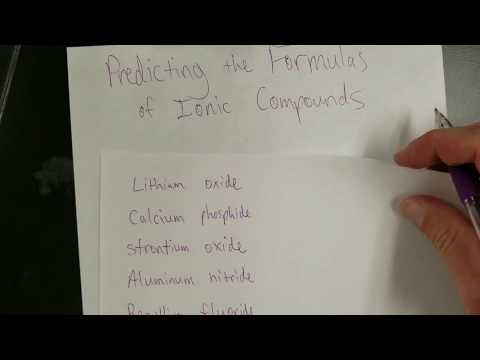 Ionic مرکبات کے فارمولوں کی پیشن گوئی
