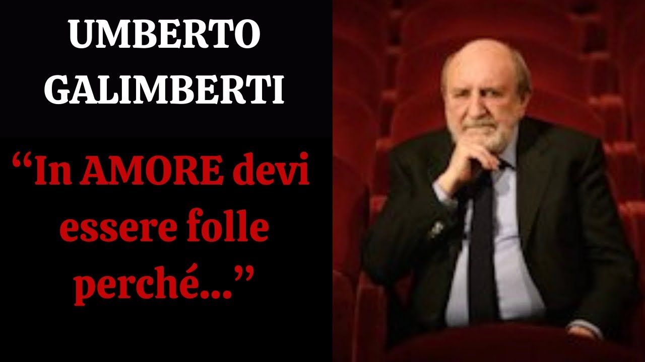 Umberto Galimberti: il sentimento è conoscenza, la ragione da sola non basta!! Da vedere!!!