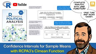 Confidence Intervals for Sample Means with RCPA3's CImean Function