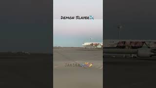 Flying with Demon Slayer ANA JA616A #aviation #flight #anime  🛫🎂❣️✈️ | like & subscribe