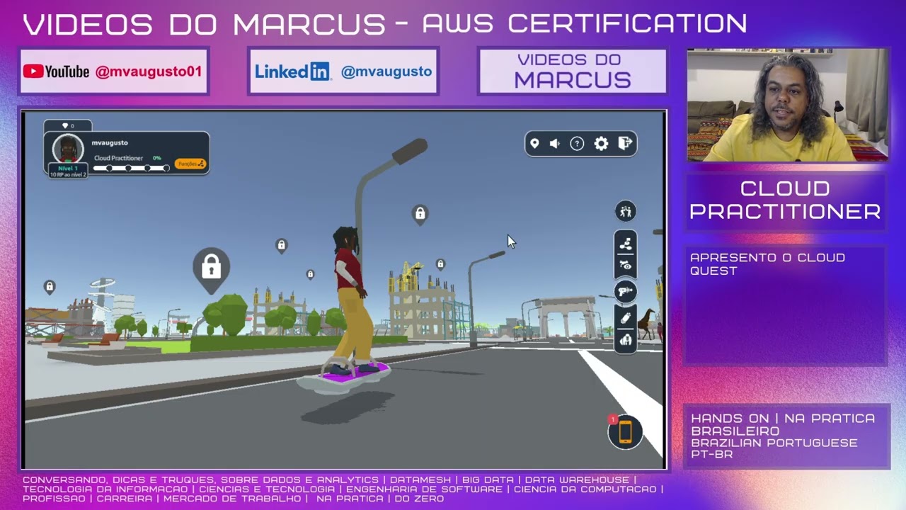 Certificação AWS do zero, aprenda jogando ! Cloud Quest | português do Brasil - Brasileiro