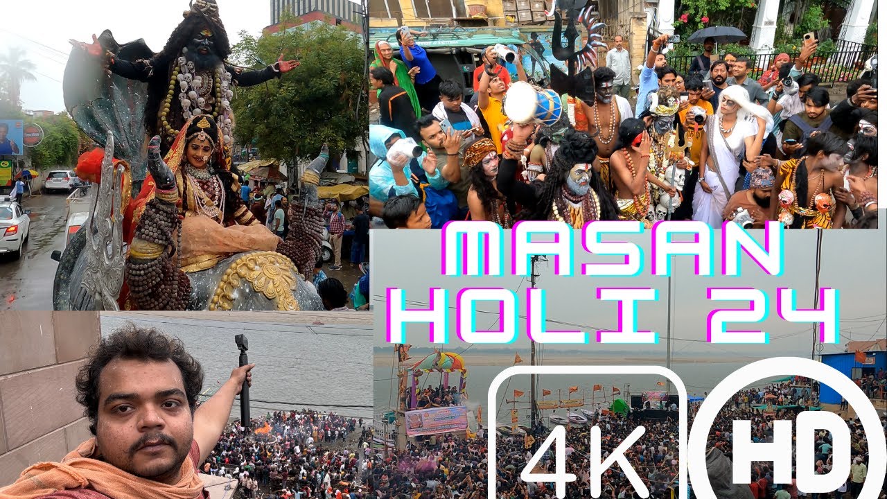 Varanasi Masan Holi 2024 | 4K | HD full coverage | Keenaram ShobhaYatra #vlogs #viral #masanholi