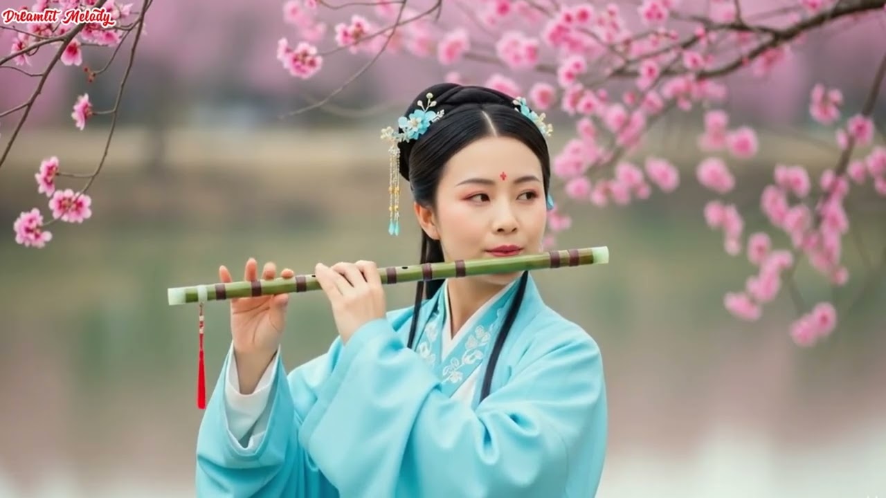 Chinese instrument music Guzheng, Flute and Harp🎶🎶💖