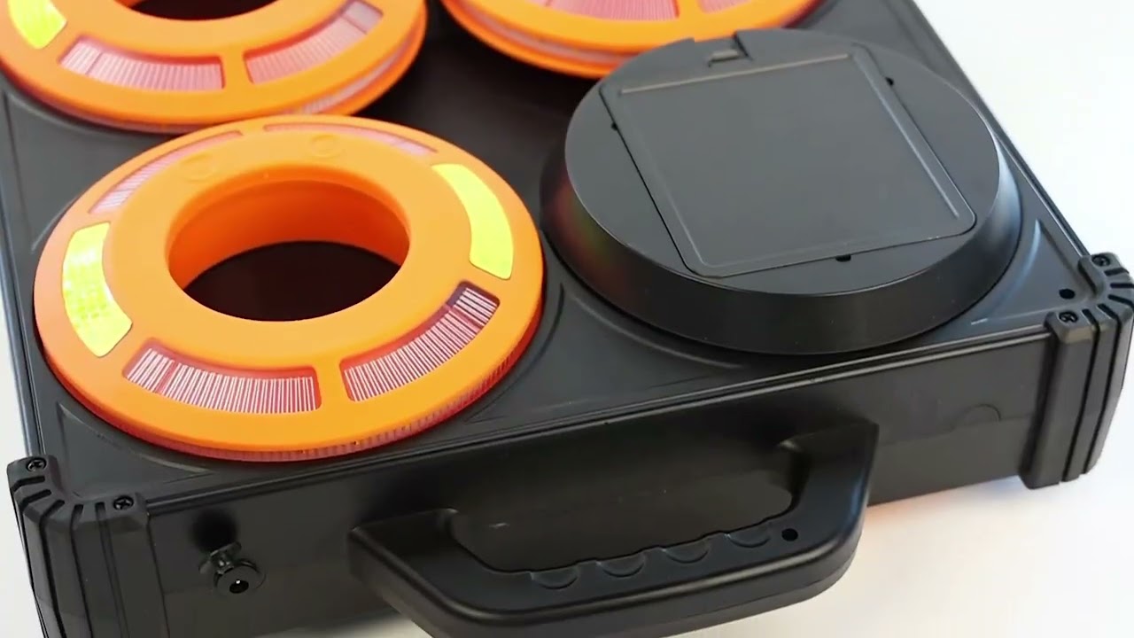 4-Color Rechargeable Cone Warning Light High Visibility LED Light for Roadside Construction Use