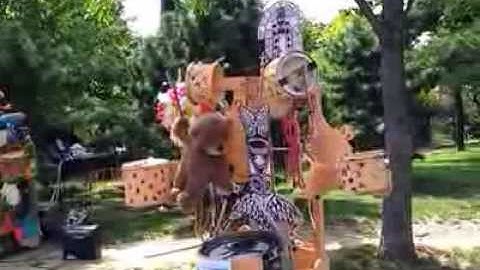 Maker Faire 2011 NYC, robotic drummers