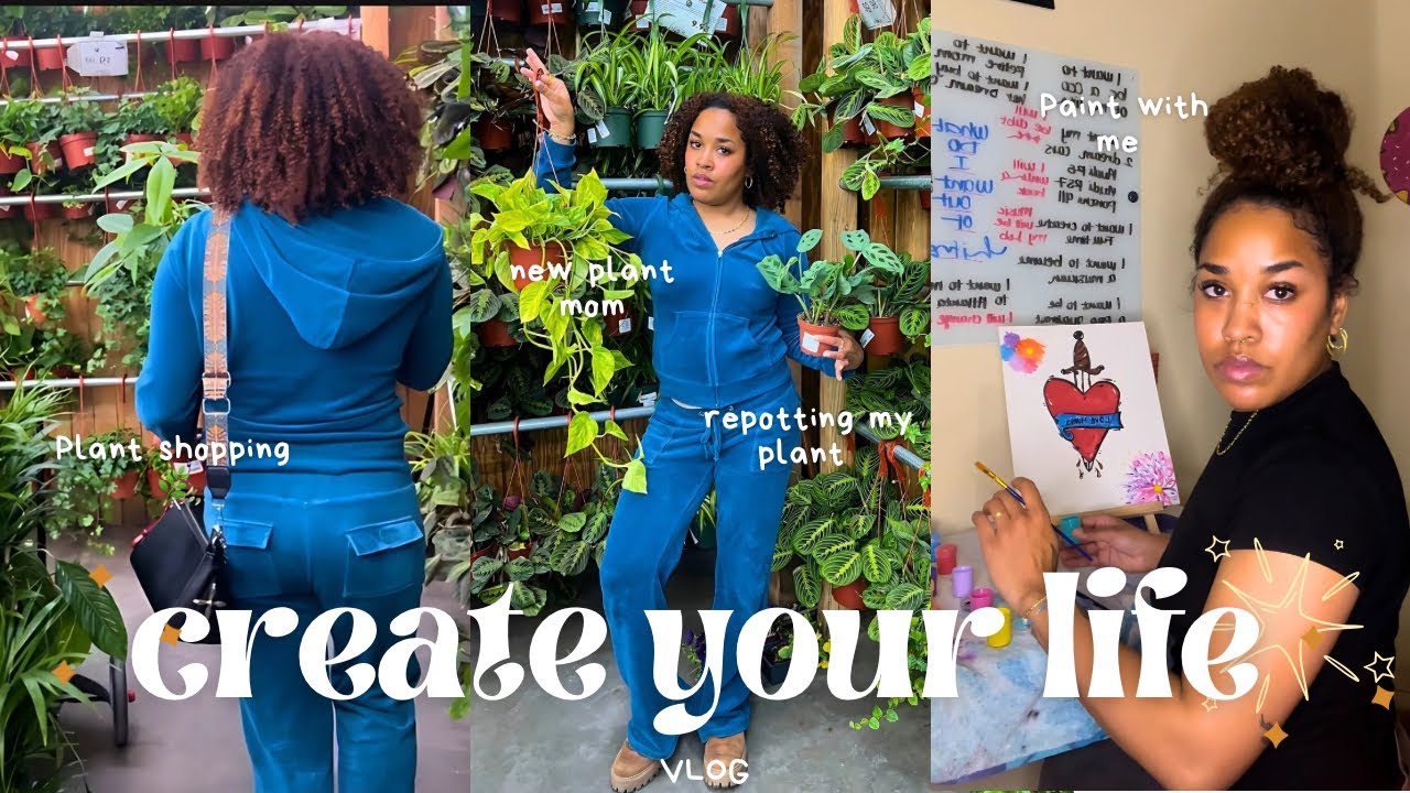 *Realistic* Day In The Life As a new plant  mom! (plant shopping, painting & more…) 