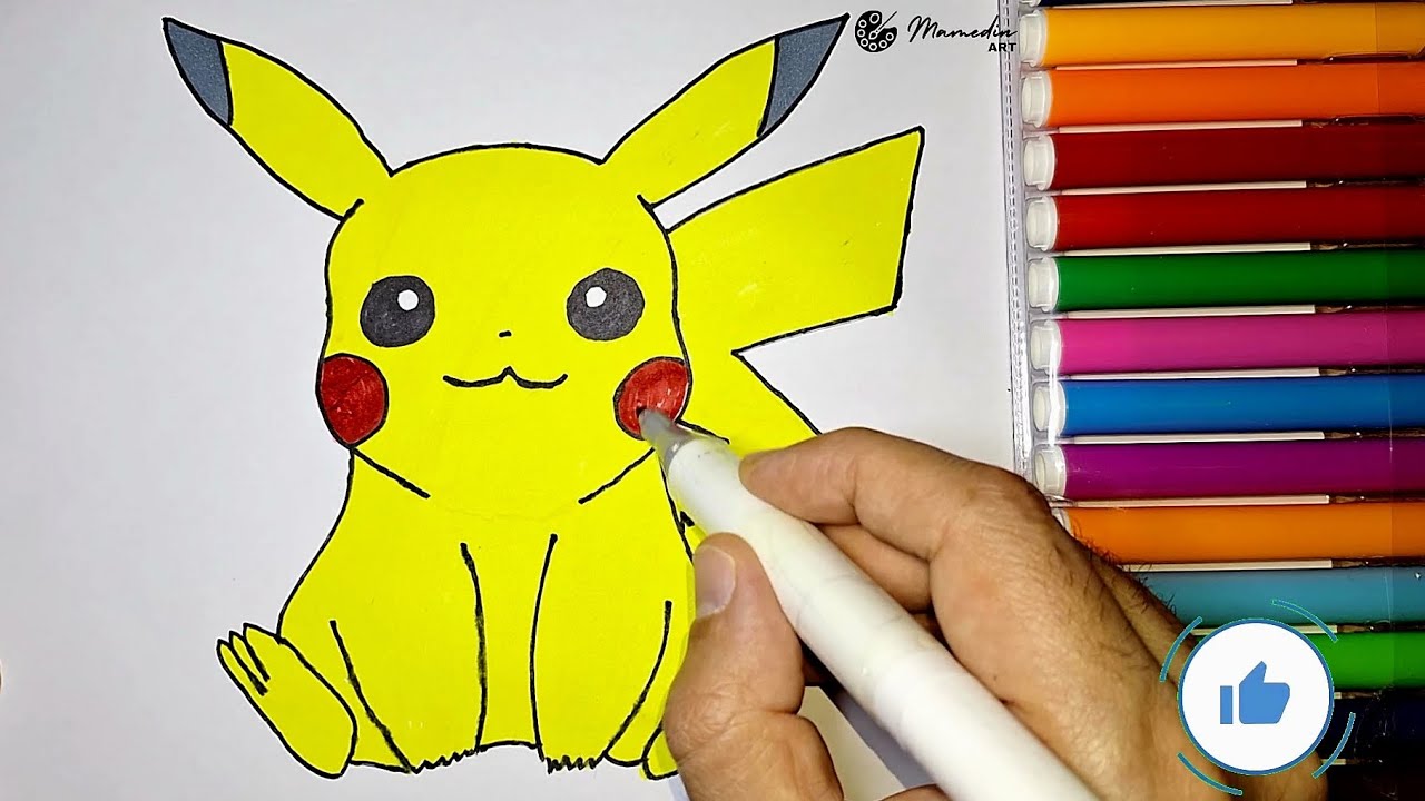 How to Paint Pikachu (Pokemon) / Drawing Colouring - YouTube