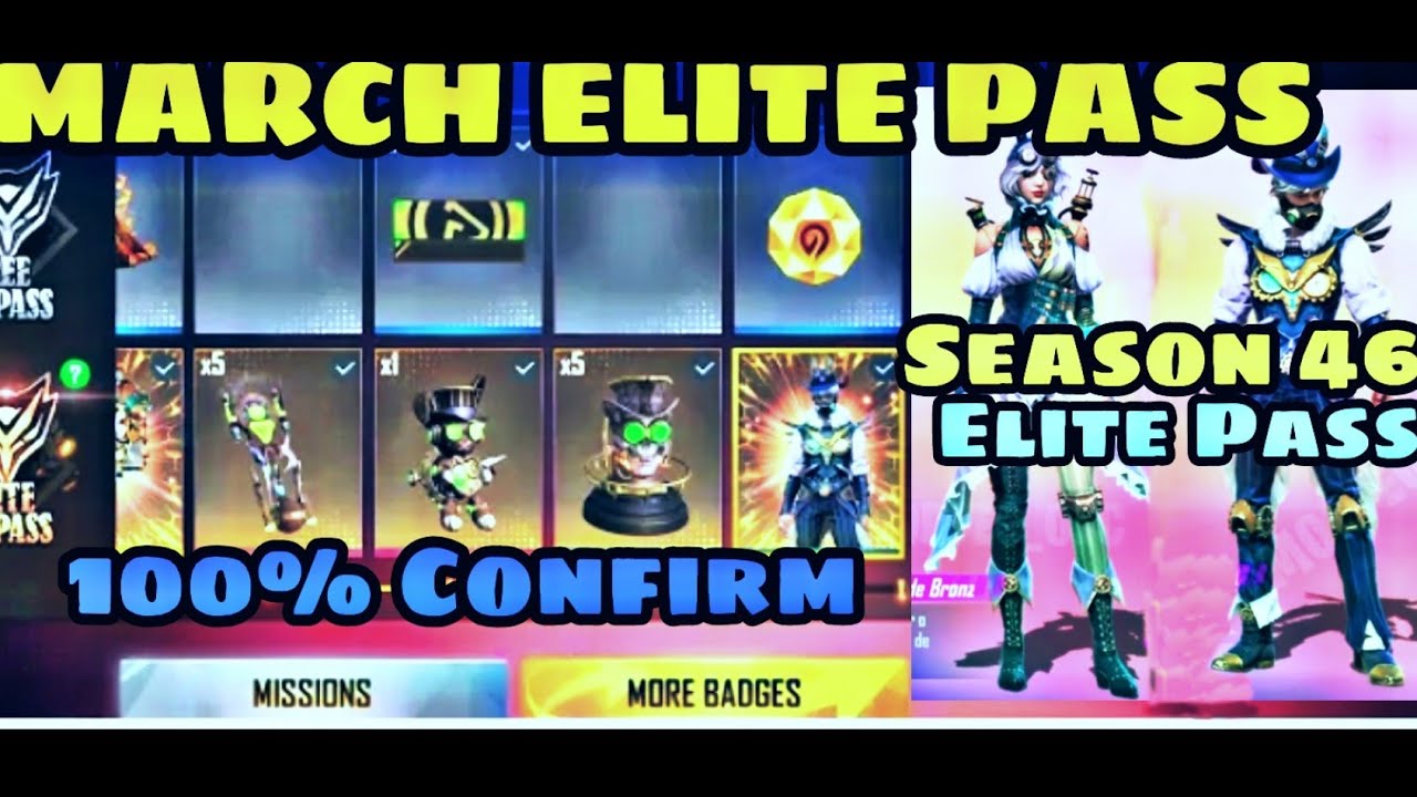 March Elite Pass Free Fire 2022 || Seasons 46 Elite Pass Free Fire || Garena Free Fire