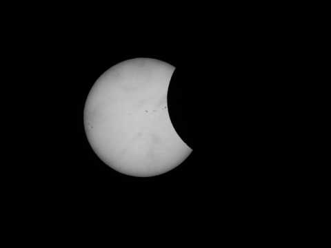 1/4 speed ISS transits the eclipse