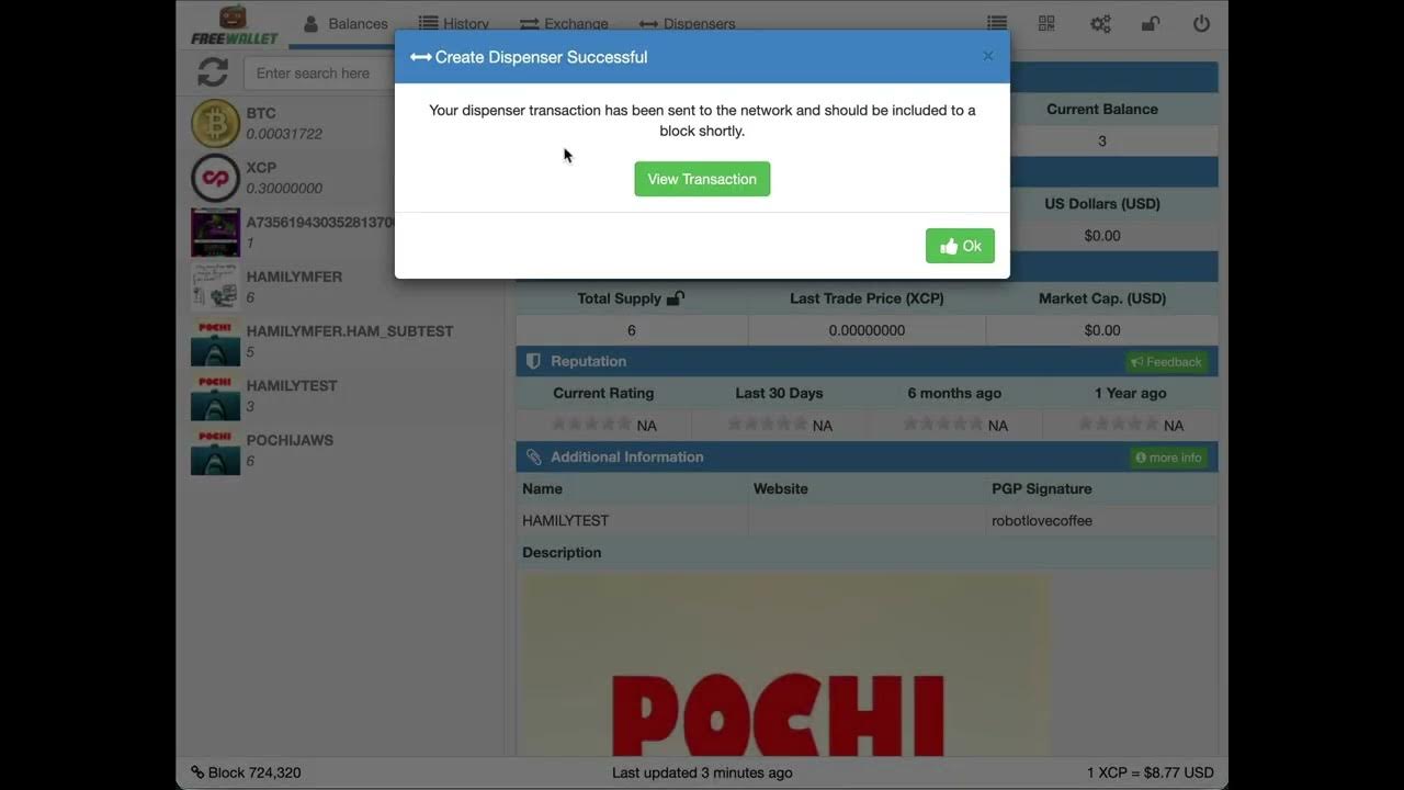 Dispenser Setup on XCP so you can sell Tokens YouTube