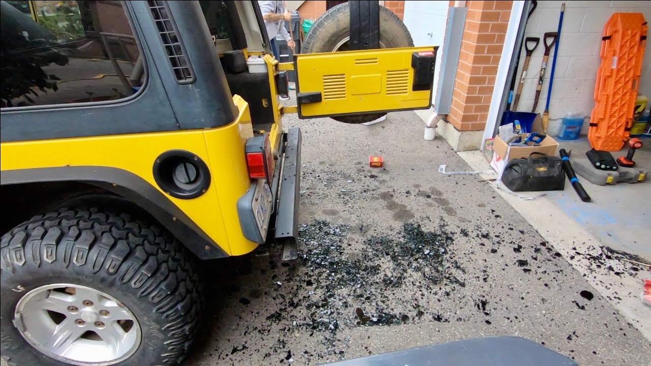 Rear Glass EXPLODED On The Jeep Wrangler TJ.... What Else Can Go Wrong!? -  YouTube
