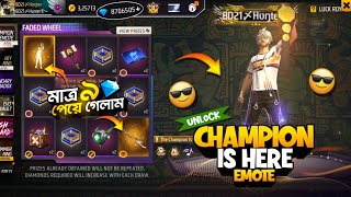 The Champion Is Here Emote | New Faded Wheel Event Unlock |FF New Event Today | Free Fire New Event screenshot 1