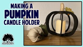 How to Make a Pumpkin Candle Holder // DIY Fall Décor