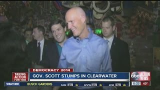 Candidates for Florida governor, Charlie Crist and Rick Scott make final push for votes