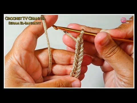 أسهل طريقة لعمل يد شنطه كروشيه اكسسوار   قناة كروشيه تي في