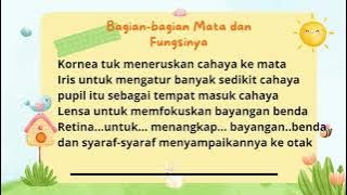 Lagu Bagian-bagian Mata dan Fungsinya